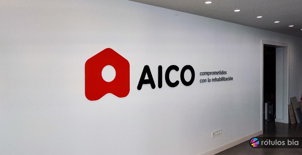 Letras recortadas para decoración de oficinas y despachos