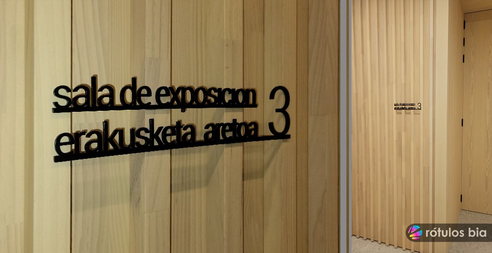 Diseño diferente para señalización interior