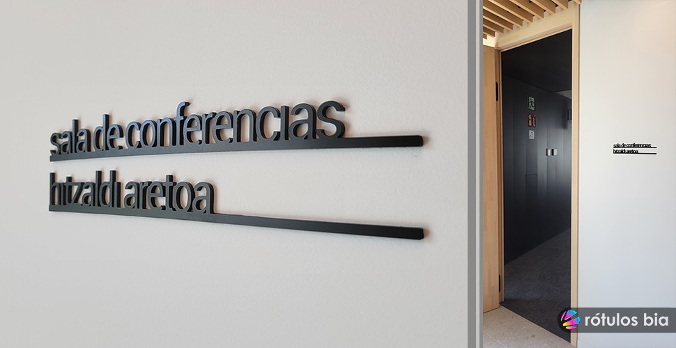 Letras recortadas en aluminio para rotulación