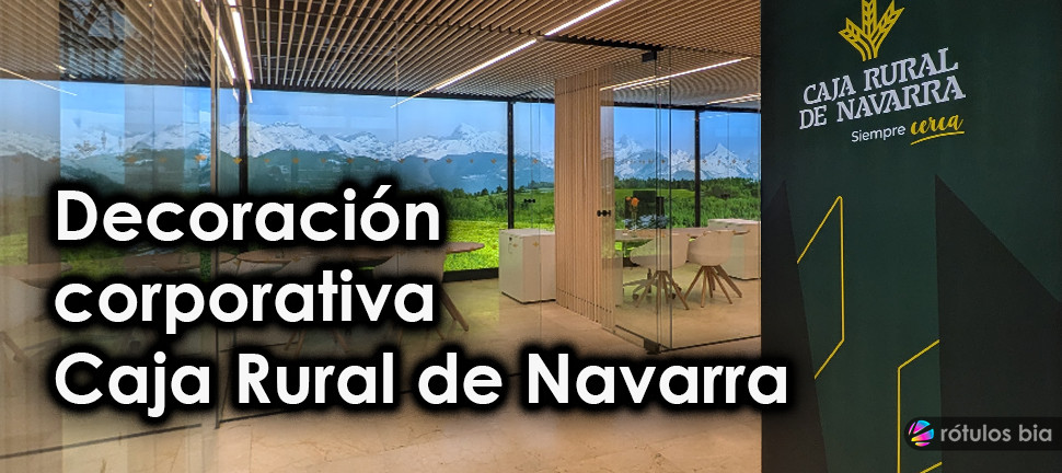 Decoración corporativa Caja Rural de Navarra