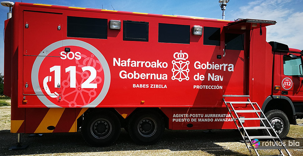 rotulacion-camiones-emergencia Vinilos para rotulación de camión de bomberos