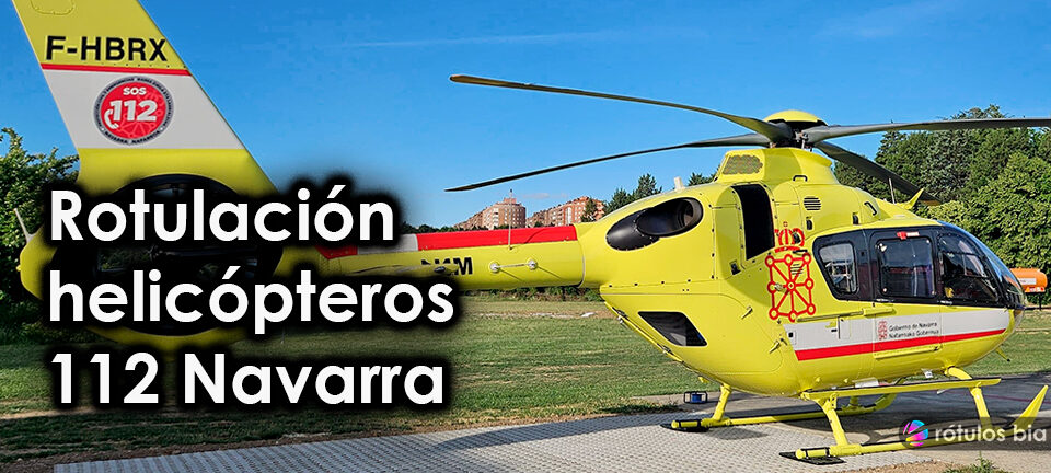 Rotulación helicópteros 112 Navarra