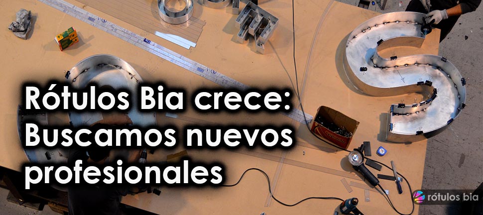 En Rótulos Bia seguimos creciendo y queremos ampliar nuestro equipo con nuevos profesionales que quieran formar parte de una empresa especializada en diseño, fabricación e instalación [...]