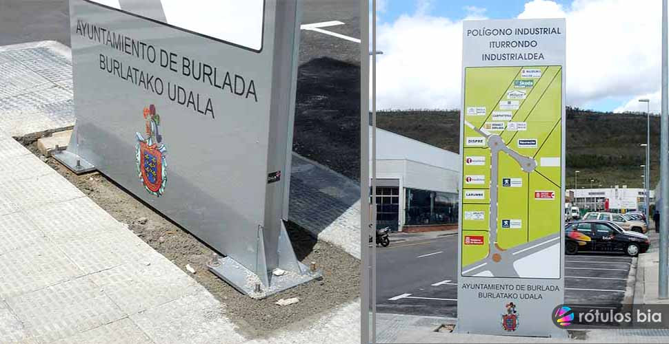 totem-señalizacion-poligono-burlada Tótem de señalización de Polígono industrial o edificio empresarial
